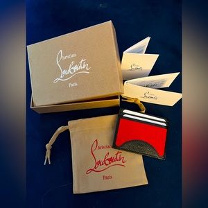 Christian Louboutin Kios Red Sole Empire Card Case Wallet